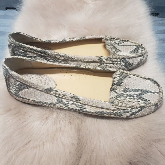 Cole Haan Cary snakeskin embossed leather loafer - Picture 2 of 4